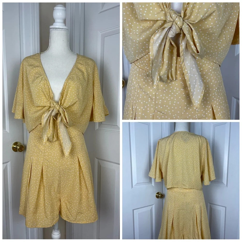 Front Tie Short Set - Picture 1 of 4
